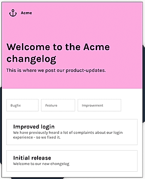 Changes : Landing Pages screenshot