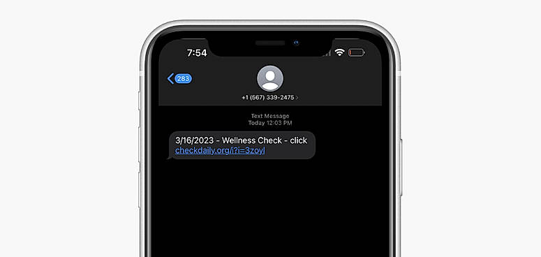 Receiver Text Message