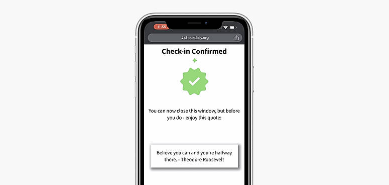 Receiver clicks link