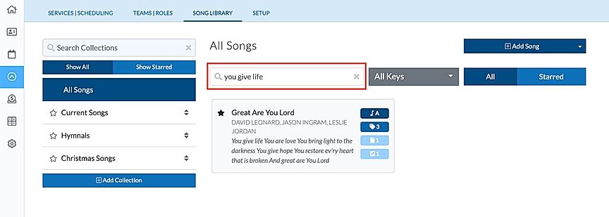 Worship Using the Song Library