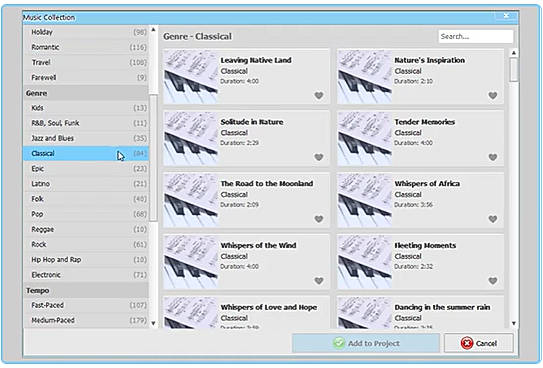 Built-In Music Library