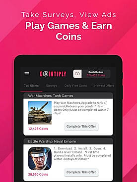 Play games and earn coins