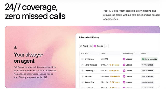 24/7 coverage, zero missed calls