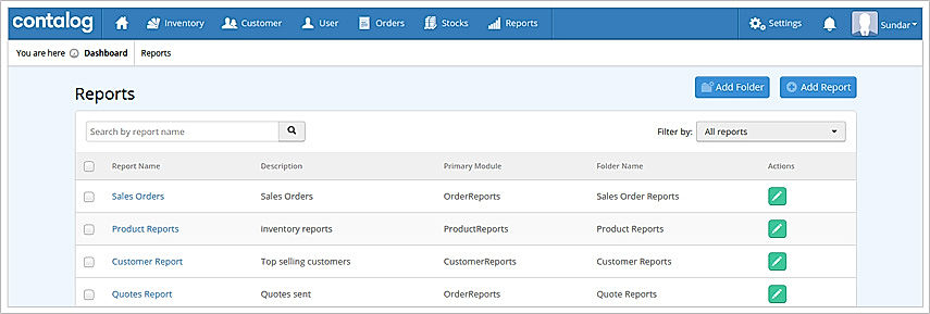 Contalog screenshot: Contalog's reports can give users insight into their best performing products, average order values, user preferences, and  buying behaviors