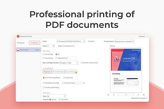 Professional Printing of PDF Documents screenshot