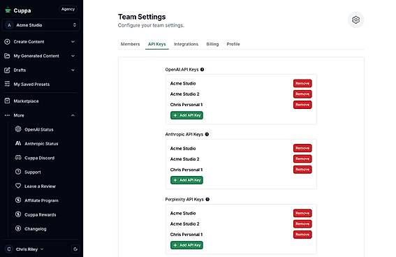 Team Settings