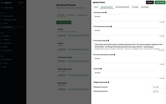 Custom Prompts and Reusable Templates