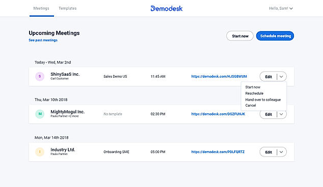 Demodesk screenshot