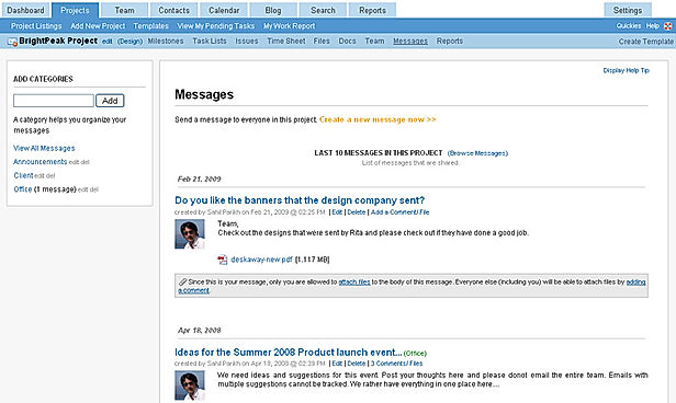 DeskAway screenshot: Deskaway Messages