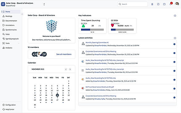 Board Portal Dashboard