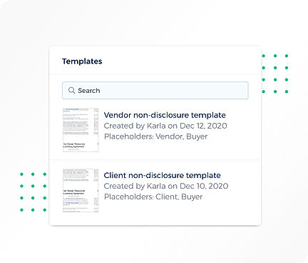 Save time with reusable templates