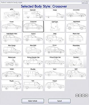 Vehicle Body Styles screenshot