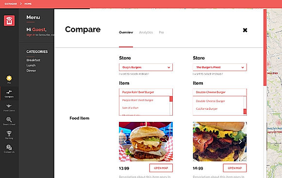 EatRadar : Compare screenshot