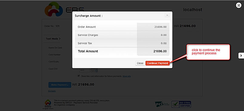 EBS Payment Gateway Screenshots