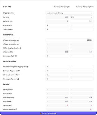 Tiktok Shop Fee Calculator