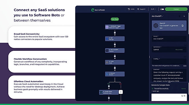 Connect any SaaS solutions.