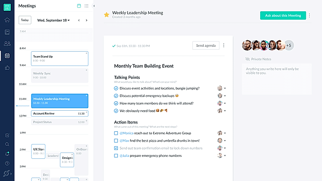 Fellow : Meetings screenshot