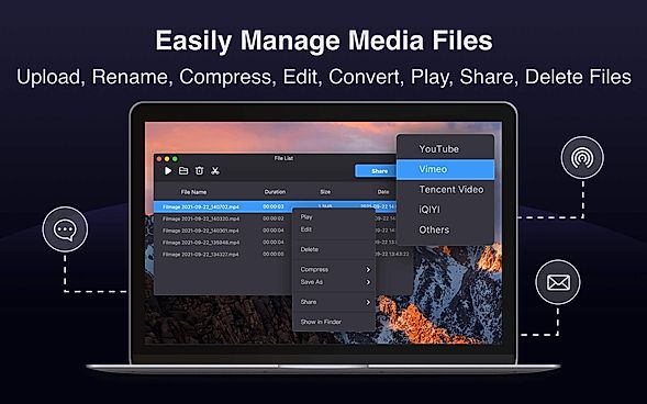 Media Manager Tool - Filmage Screen