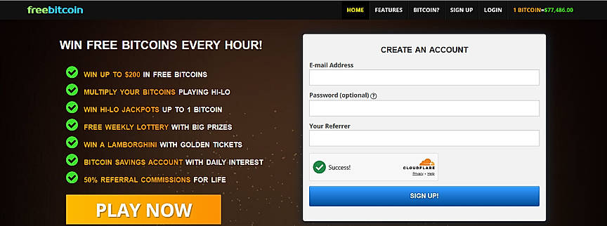WIN FREE BITCOINS EVERY HOUR!