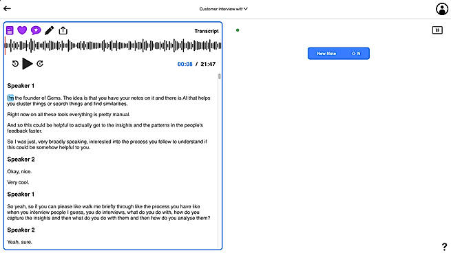 Interview transcription