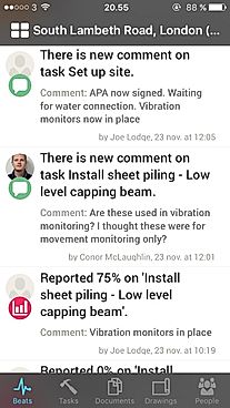 GenieBelt screenshot: Get notified about project updates