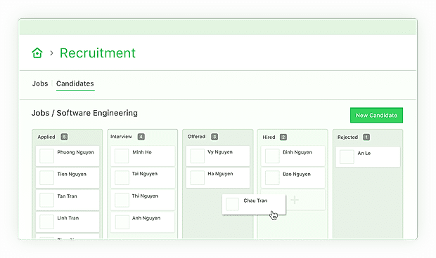 Grove HR : Recruitment screenshot
