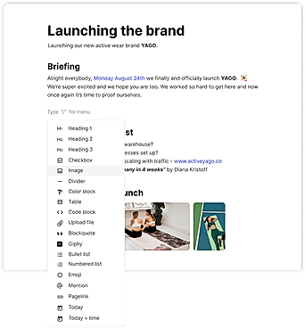 Launching the Brand