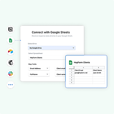 Connect with Google Sheets screenshot