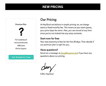 New Pricing