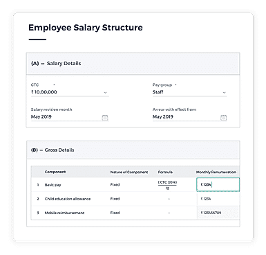 HROne : Salary Structure screenshot