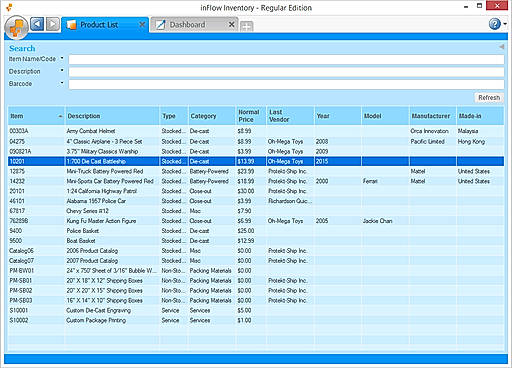 inFlow Inventory Screenshots