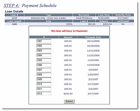 Payment Schedule 