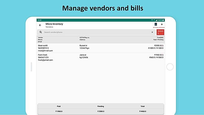 IVEPOS : Vendor Management screenshot