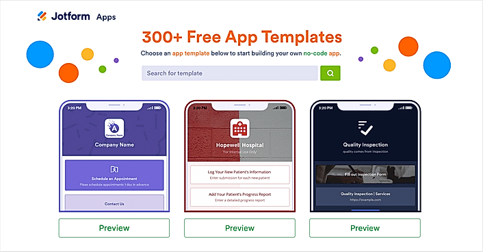 App Templates screenshot