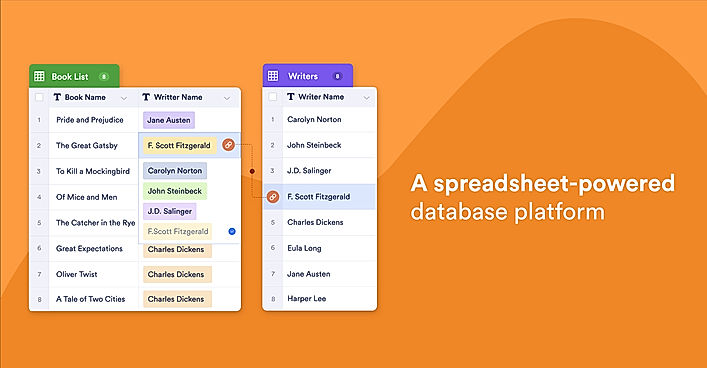 Spreadsheet powered Database screenshot