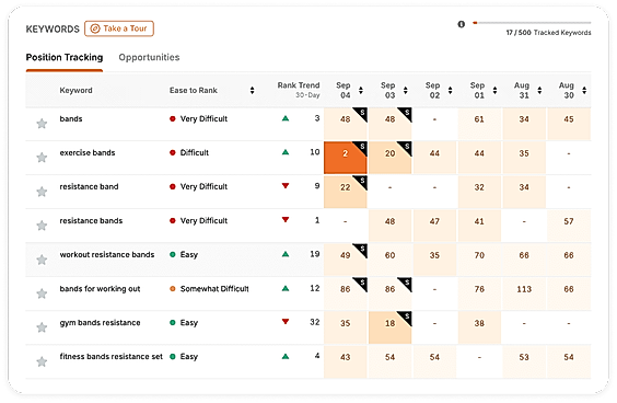 Keyword Tracking