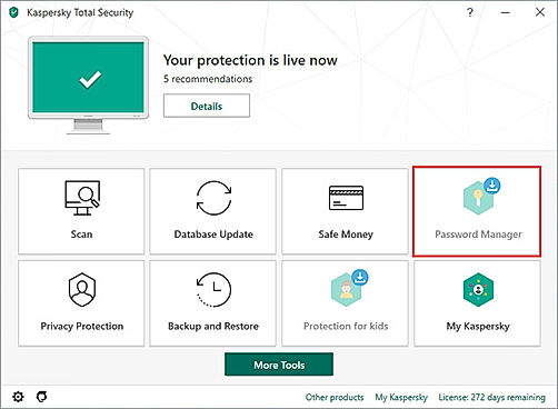 Kaspersky Password Manager in Total Security