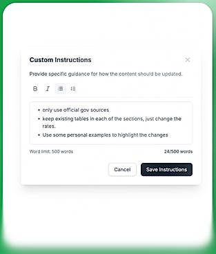 Custom Instructions