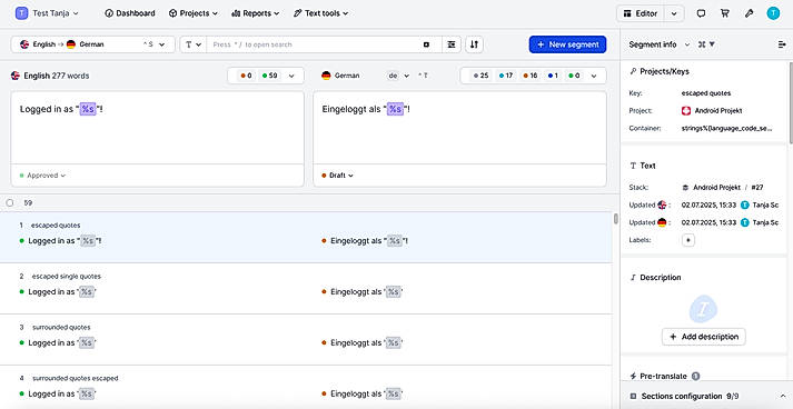 TMS Editor and Context Panel