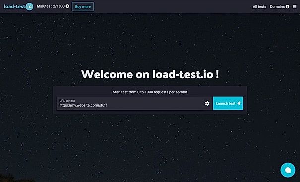 Load-test.io screenshot