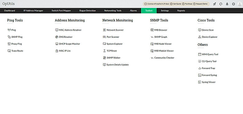 Network Toolset screenshot