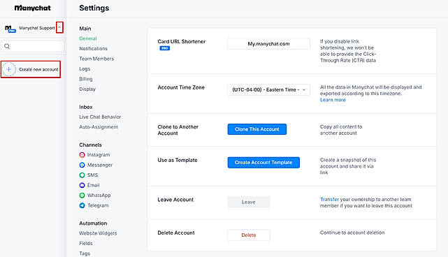 Account management