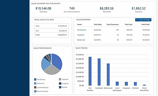 Sales Summary screenshot