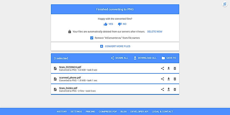 Finish Converting PNG