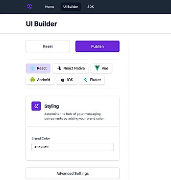 Chat UI builder