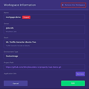 Remove Workspace