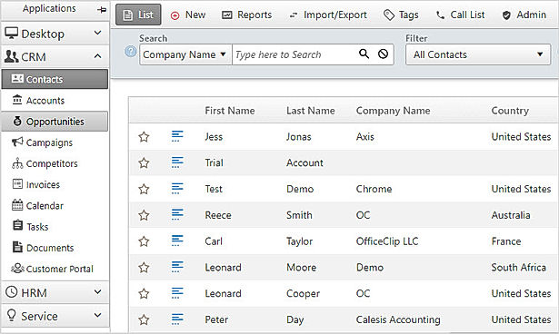 OfficeClip Contact Manager screenshot
