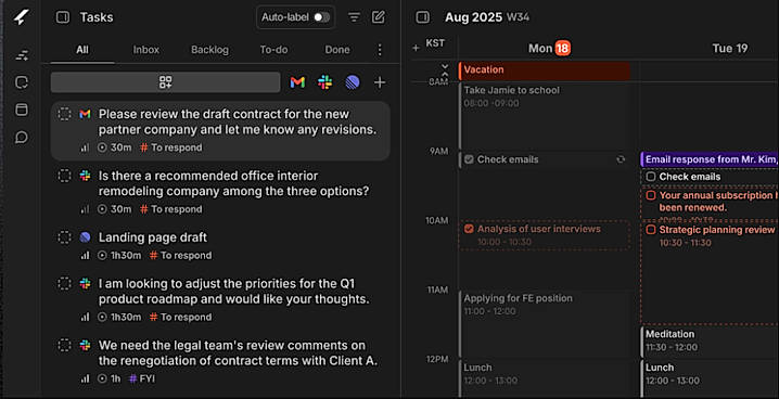 Discovers and prioritizes tasks from your everyday tools and context.