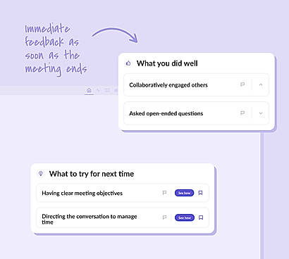 Immediate Actionable feedback