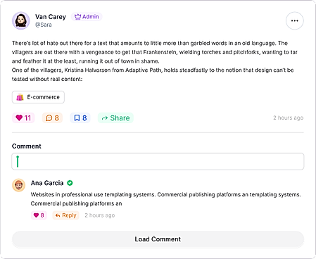 Interactive Feed